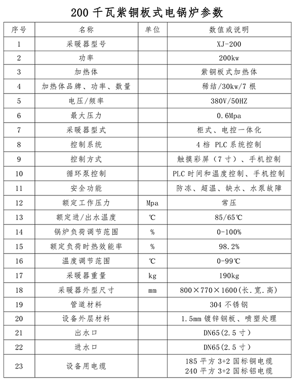 200kw紫铜板式电锅炉